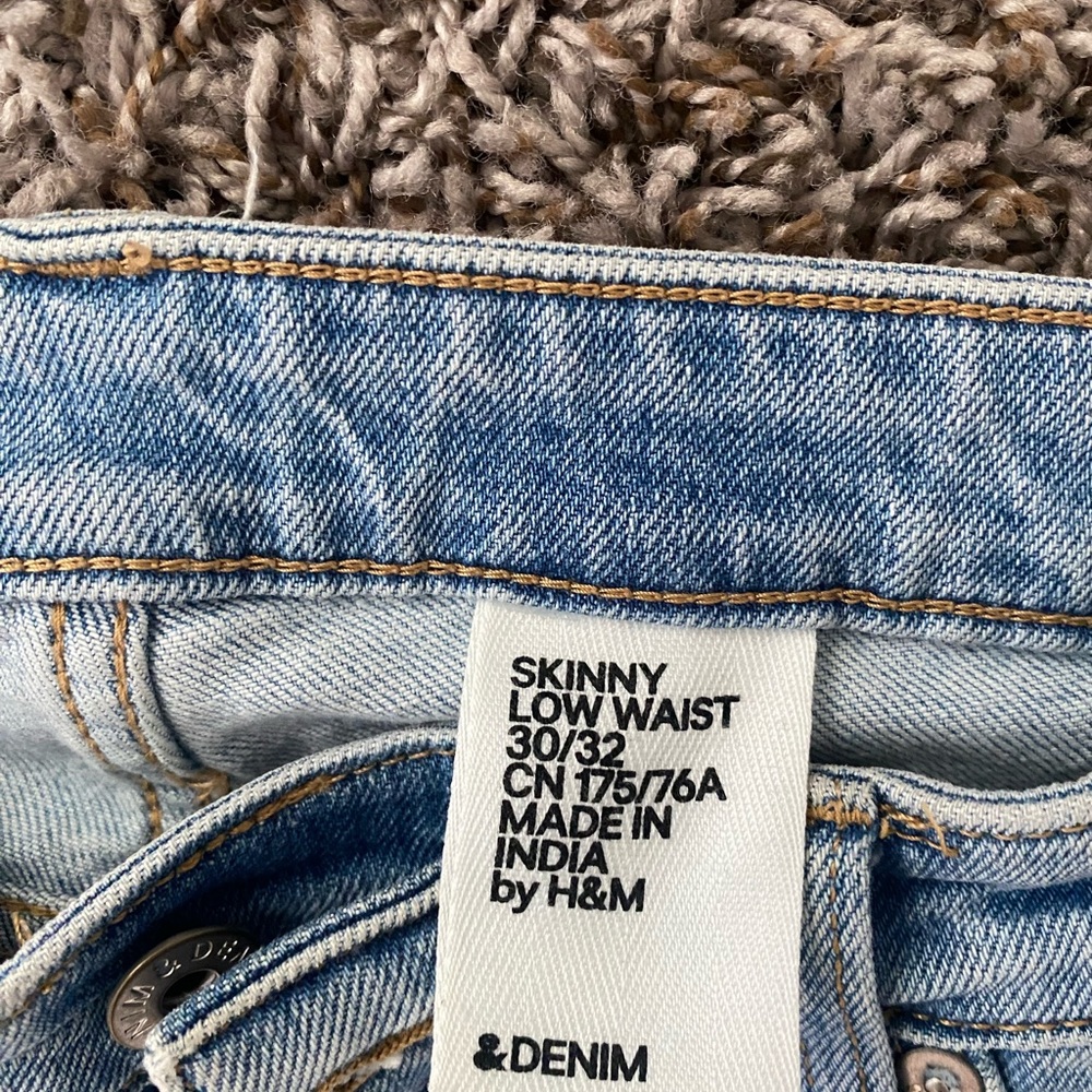 H&M Men's Light Blue Slim Straight Jeans